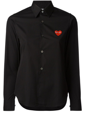 

Embroidered heart shirt, Comme Des Garçons Play Embroidered heart shirt
