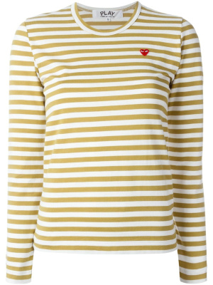 

Heart-patch striped top, Comme Des Garçons Play Heart-patch striped top