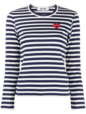 

Striped print long-sleeve T-shirt, Comme Des Garçons Play Striped print long-sleeve T-shirt