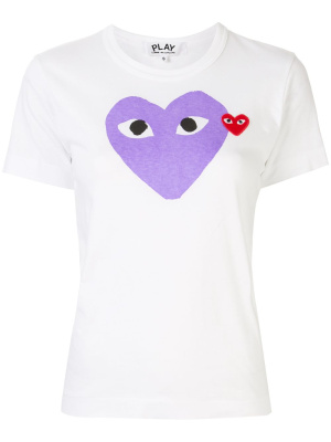 

Logo-patch printed T-shirt, Comme Des Garçons Play Logo-patch printed T-shirt