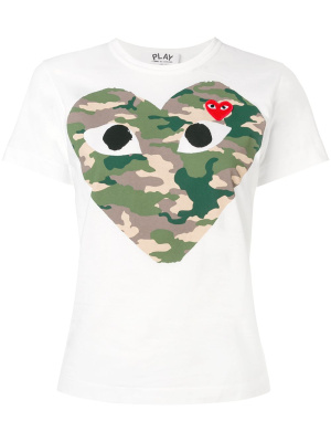 

Camouflage heart T-shirt, Comme Des Garçons Play Camouflage heart T-shirt