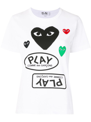 

Logo print short sleeve t-shirt, Comme Des Garçons Play Logo print short sleeve t-shirt