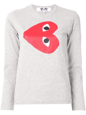 

Logo-print crew neck top, Comme Des Garçons Play Logo-print crew neck top