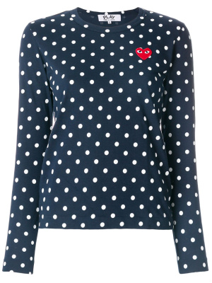 

Polka dot heart logo T-shirt, Comme Des Garçons Play Polka dot heart logo T-shirt