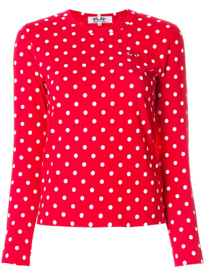 

Polka dot heart logo T-shirt, Comme Des Garçons Play Polka dot heart logo T-shirt