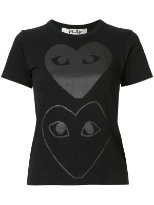 

Tonal heart print T-shirt, Comme Des Garçons Play Tonal heart print T-shirt