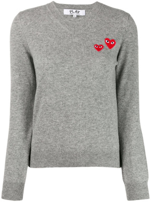 

Long sleeve V-neck sweater, Comme Des Garçons Play Long sleeve V-neck sweater