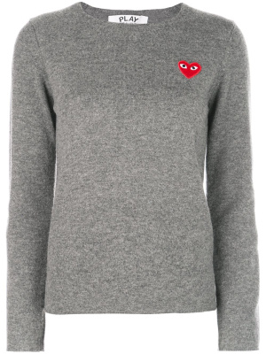 

Almond-eye heart patch pullover, Comme Des Garçons Play Almond-eye heart patch pullover