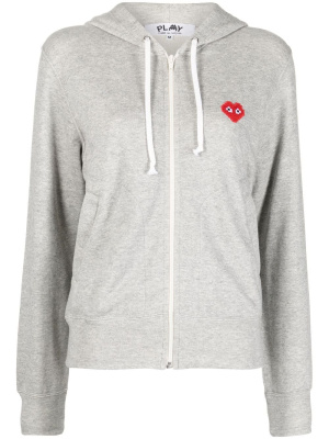 

Logo-patch zip-up hoodie, Comme Des Garçons Play Logo-patch zip-up hoodie