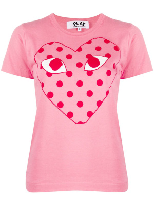 

Polk-dot heat print T-shirt, Comme Des Garçons Play Polk-dot heat print T-shirt