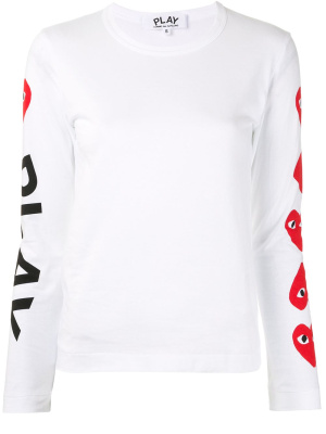 

Logo-print crew neck top, Comme Des Garçons Play Logo-print crew neck top