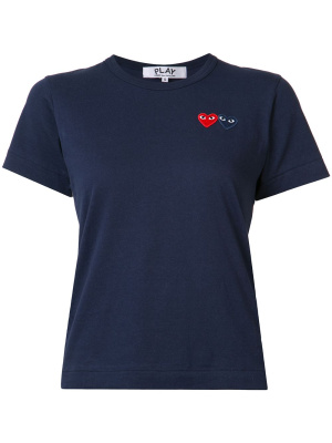 

Embroidered heart T-shirt, Comme Des Garçons Play Embroidered heart T-shirt
