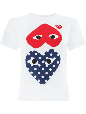 

Logo-print cotton T-shirt, Comme Des Garçons Play Logo-print cotton T-shirt