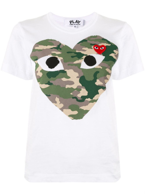 

Logo-print crew neck T-shirt, Comme Des Garçons Play Logo-print crew neck T-shirt