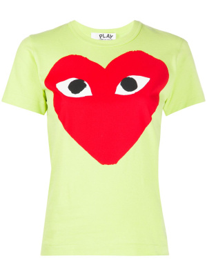 

Heart print round neck T-shirt, Comme Des Garçons Play Heart print round neck T-shirt