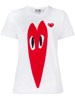 

Stretch logo print T-shirt, Comme Des Garçons Play Stretch logo print T-shirt