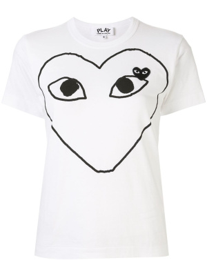 

Logo-patch printed T-shirt, Comme Des Garçons Play Logo-patch printed T-shirt