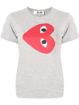

Logo-print crew neck T-shirt, Comme Des Garçons Play Logo-print crew neck T-shirt