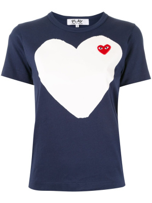 

Logo-patch printed T-shirt, Comme Des Garçons Play Logo-patch printed T-shirt