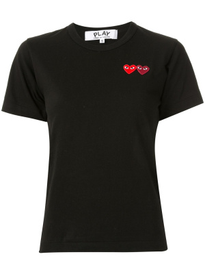 

Logo embroidered crew neck T-shirt, Comme Des Garçons Play Logo embroidered crew neck T-shirt