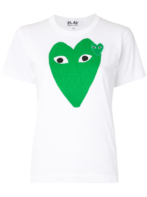 

Heart logo print slim fit T-shirt, Comme Des Garçons Play Heart logo print slim fit T-shirt