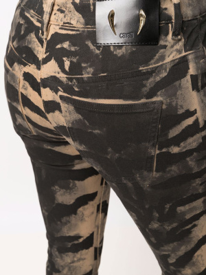 

Tiger-print skinny jeans, Roberto Cavalli Tiger-print skinny jeans