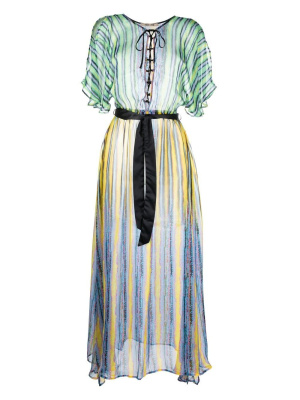 

Stripe-pattern beach dress, Roberto Cavalli Stripe-pattern beach dress