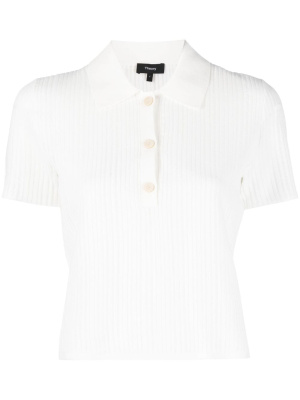

Ribbed-knit polo shirt, Theory Ribbed-knit polo shirt