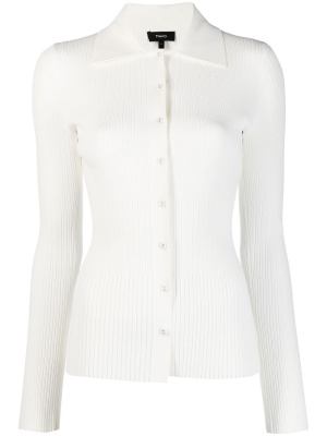 

Long-sleeve ribbed cardigan, Theory Long-sleeve ribbed cardigan
