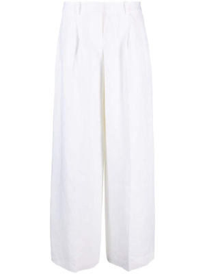 

High-waisted linen trousers, Theory High-waisted linen trousers