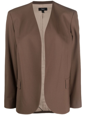 

Collarless open-front blazer, Theory Collarless open-front blazer