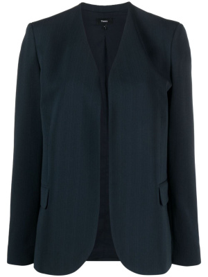 

Collarless crepe blazer, Theory Collarless crepe blazer