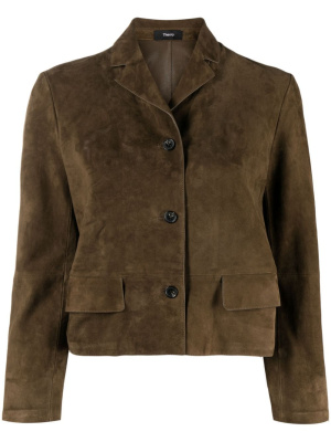 

Button-up suede cropped jacket, Theory Button-up suede cropped jacket