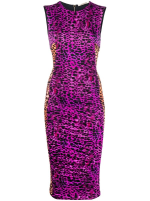 

Leopard-print fitted dress, Roberto Cavalli Leopard-print fitted dress