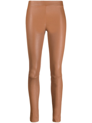 

Stretch-cotton leather leggings, Theory Stretch-cotton leather leggings