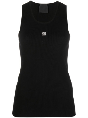 

Logo-embroidered ribbed tank top, Givenchy Logo-embroidered ribbed tank top