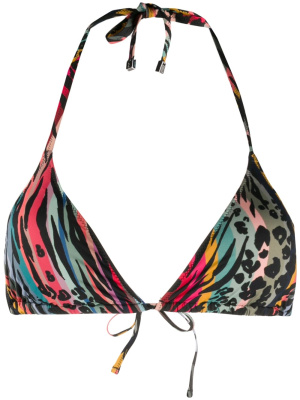

Animal-print triangle bikini top, Paul Smith Animal-print triangle bikini top