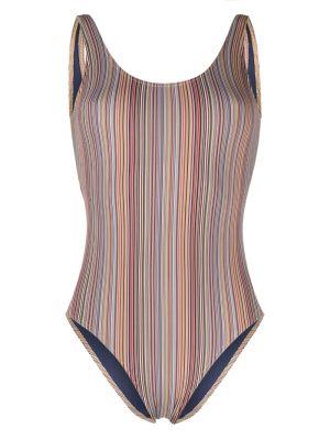 

Round-neck striped swimsuit, Paul Smith Round-neck striped swimsuit