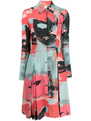 

Abstract-print silk dress, Paul Smith Abstract-print silk dress