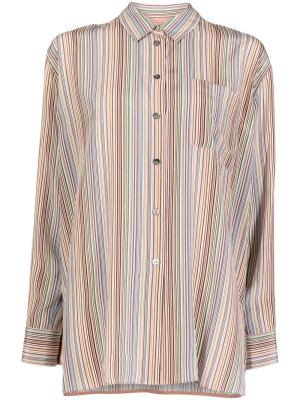 

Striped button-up silk shirt, Paul Smith Striped button-up silk shirt