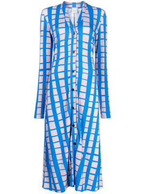 

Check-print midi dress, Paul Smith Check-print midi dress