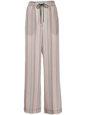 

Silk stripe-print trousers, Paul Smith Silk stripe-print trousers