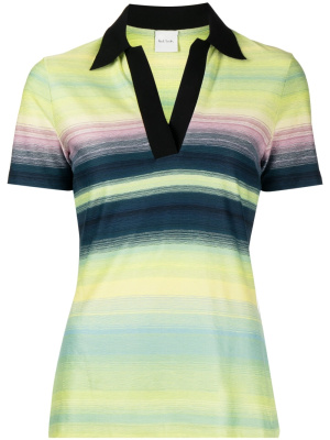

Striped V-neck cotton top, Paul Smith Striped V-neck cotton top