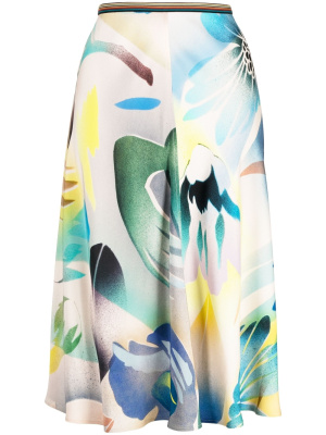 

Floral-print gathered skirt, Paul Smith Floral-print gathered skirt