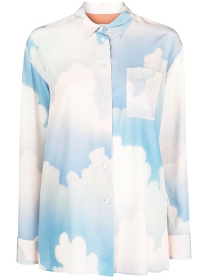 

Cloud-print long-sleeve shirt, Paul Smith Cloud-print long-sleeve shirt