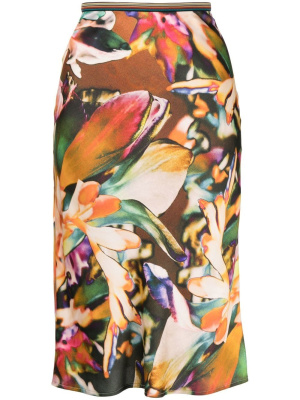 

Floral-print midi skirt, Paul Smith Floral-print midi skirt