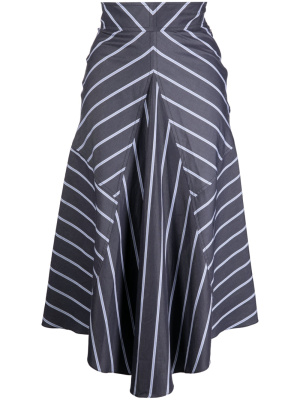 

Striped asymmetric midi skirt, Paul Smith Striped asymmetric midi skirt