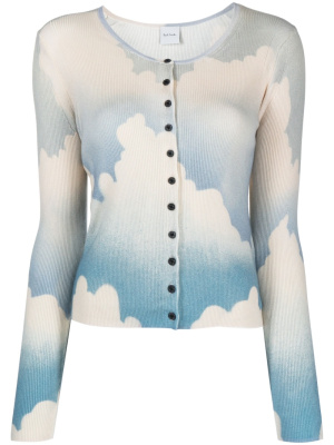 

Cloud-print knitted cardigan, Paul Smith Cloud-print knitted cardigan