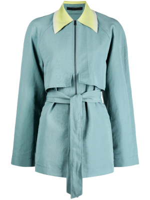 

Belted-waist raglan-sleeve jacket, Paul Smith Belted-waist raglan-sleeve jacket
