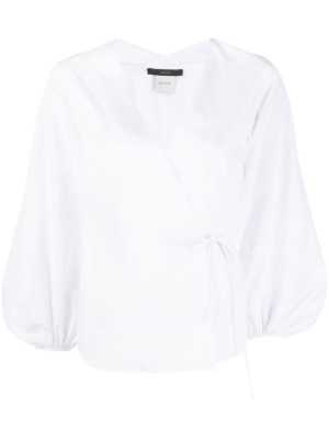 

Wrap-style cotton shirt, Paul Smith Wrap-style cotton shirt